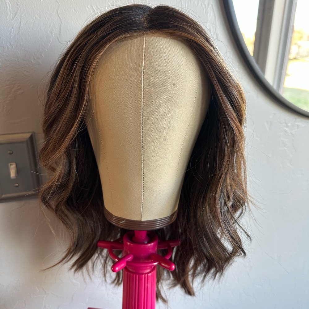 Raquel Welch long chocolate brown with perfect  highlights